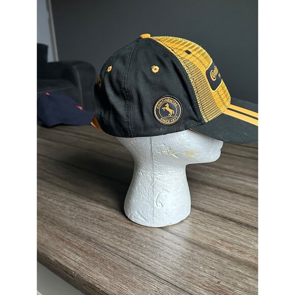 Continental Tire Yellow & Black Mesh Trucker Hat  Horse logo Adjustable Cap - Picture 7 of 10